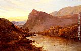 Sunset In The Glen by Alfred de Breanski Snr